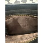 Chic Black Crossbody Bag with Leopard Print Guitar Strap Gold Hardware purse Photo 4