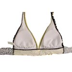 24th & Ocean Black Yellow Ruffle Moderate Coverage Bikini Swimsuit MEDIUM Beach Photo 2