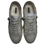 Corina Women’s Size 41 10.5 Taupe White Navy Blue C Distressed Low Top Sneakers Gray Photo 2