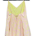 Anthropologie ‎ Lilka Saffron Romper Culottes Tie Back Floral Pink Yellow Small Photo 0