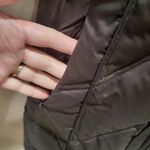 Steve Madden Dark Chocolate Brown Down Filled Quilted Maxi Puffer Coat sz S Photo 3