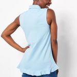 Isaac Mizrahi  Live! NWT Sleeveless Collared Top w/ Ruffle Hem Photo 1