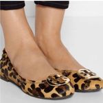 Tory Burch Leopard/Gold Reva-Haircalf Leather Ballet Flats Size 7M Photo 0