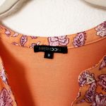 PaperMoon [] Orange Floral Print Sleeveless Chiffon Blouse Work Top Size Medium M Photo 9
