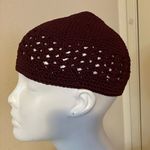 Unisex Crochet Knit Stretchable Skull Beanie Hat Handmade /Prayer Cap Purple Photo 1