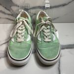 Vans Skateboard Mint Green Low Top Suede Leather Sneakers Men Sz 6 Women Sz 7.5 Photo 1