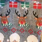 No Boundaries Christmas Gray Multicolor Leggings Santa Reindeer Candy Cane Comfy Loungewear M Photo 8