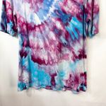 Talbots Large Top Handmade Tie Dye Purple Blue Spiral Boho Festival Knit 1751 Photo 8