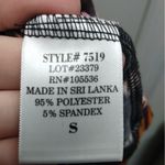 Slinky Brand  Women's Size Small Orange Red Abstract Open Front Cardigan Photo 4