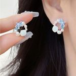 Starfish Shell Earrings Blue Photo 1