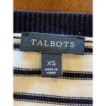 Talbots  Navy Blue And White Striped Fairycore‎ Dragonfly Crew Neck Cardigan XS Photo 5