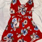 Almost Famous Floral Red Romper Photo 1