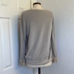 Dream Scene wild turkey bourbon lace trim sweatshirt Tan Size L Photo 8