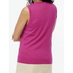 J.CREW Fuchsia Pink Classic Sweater Shell‎ Sleeveless Classic Preppy Size M Photo 1