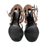 Saint Laurent Jerry Studded Taupe Leather Sandal Heels 7.5 Photo 5