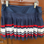 FILA Navy Blue Pleated Skirt with Red and White Stripes large Photo 0
