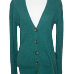 Free People  School Boy Cardi Teal Green  Sweater Cashmere Size XS Womens EUC Photo 0