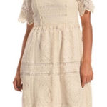 Polagram  Ivory Cream Lace Crochet Dress Roolee Photo 0