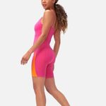 Outdoor Voices ‎ Zoom 8" Bodysuit One Piece Size Small Hot Pink Orange 245236 Photo 2