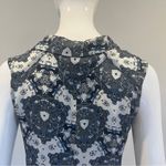 ALC Frank A.L.C. Patterned Button Down Silk Sleeveless Blouse Photo 6