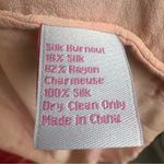 SCHWEITZER LINEN Burnout Silk Robe Orange Pink Lingerie Nighty Honeymoon Size 0 Photo 6