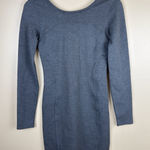 Athleta  Women’s Gray Illusion Bodycon Dress Long Sleeve Size XXS Photo 0