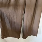 Spanx Carefree Crepe Wide Leg Pleated Trouser Cedar Brown Tan Size Large Photo 2