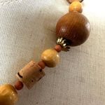 Brown and tan cork beaded necklace Photo 2