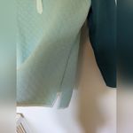 LL Bean Quilted Sweatshirt Mockneck Tunic Colorblock Turquoise Medium Petite Green Size undefined Photo 4