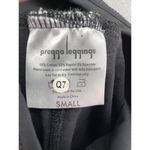Preggo Leggings Small Postpartum Black Textured Belly Panel Knee Details Photo 7