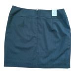 Gap Outlet Stretch Black Gray Pinstripe Pleated Skirt Polyester Uniform NWT Photo 9