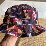 Chuck Original Bucket Hat Cats In Boots Reversible Pink Polka Dot OSFM Black Photo 6