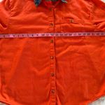 BDG Urban Outfitters Orange Button Down Top w/ Blue Denim Collar - Medium Photo 5