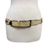 Vintage Nocona Exotic Lizard Inlay Leather Western Belt Size 38 Pre Photo 1