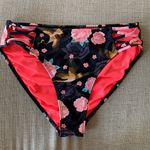 High waist bikini bottoms with oriental print Black Size M Photo 0