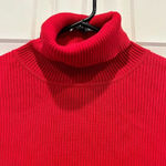 Pendleton  Red Turtleneck Sweater Ribbed Cotton Vintage Made in Hong Kong Large P Photo 1