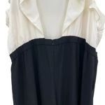 J.Crew Colorblocked Sleeveless Ruffle Jumpsuit Ivory Cream Black Plus Size 24 Photo 9