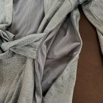 Boutique Brand Ice Blue Metallic Long Sleeve Wrap Front Romper S Photo 9