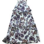 Band of Gypsies Band of the Free Womens Liliane Purple Paisley Tiered Maxi Dress Photo 2