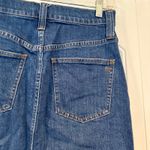 Madewell  Dark Wash Button Front Denim‎ Mini Skirt Size 26 Photo 4