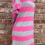 Nordstrom Aqua () neon pink and grey striped dress / L / Excellent condition Photo 4
