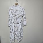 Haven Well Within Organic Cotton Jersey Tropical Toile Robe Matching Pants Sz XS White Photo 3