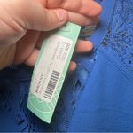 Stitch Fix NWT Brixon Ivy  Blue Jarred Lace Detail Cap Sleeve Blouse S Photo 3