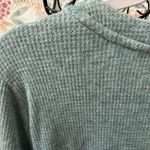 Soma NWT Women's Teal Cozy Waffle Long Sleeve Henley Lounge Top Size Large Photo 4