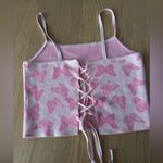 LA Hearts  Pink Butterfly’s Camisole Crop Top M Photo 5