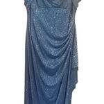 Alex Evenings  Sleeveless Maxi Gown Grey/Silver Sz 4P Photo 0