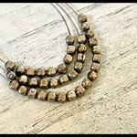 Silver tone Wire teardrop beaded earrings Photo 5