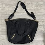 Vince Camuto Black Shoulder Bag with Gold Accents Photo 0