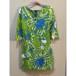 Lilly Pulitzer Dress Charlene Shift Limeade Lion Print Green Knit Cotton Size S Photo 1