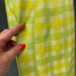 Vintage 60s Mod Sheath Dress Neon Yellow Gingham Check Short Sleeve, M/L Fit Size undefined Photo 7